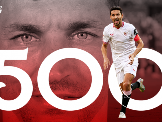 代表单一俱乐部西甲出场500次，塞维队长纳瓦斯成历史第6人